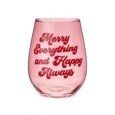 Merry Everything Stemless Wine Glass - True Brands